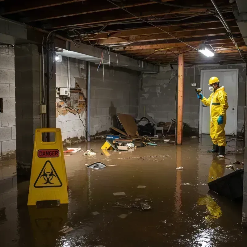 Flooded Basement Electrical Hazard in Grant County, KY Property